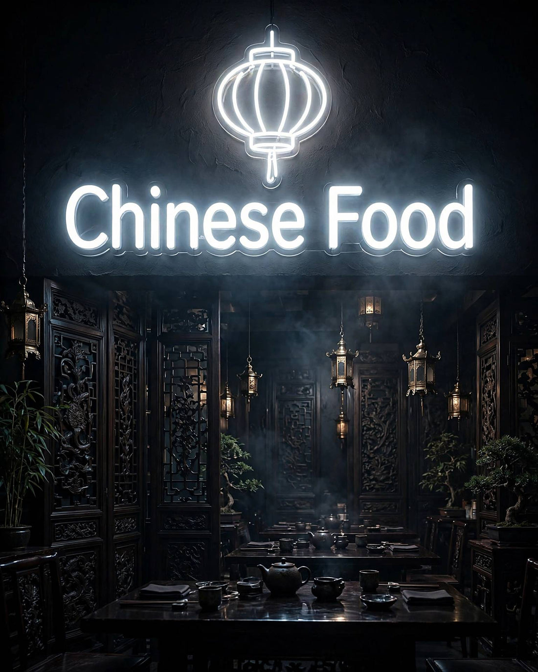 Chinese Food · LED Neon — Weiß