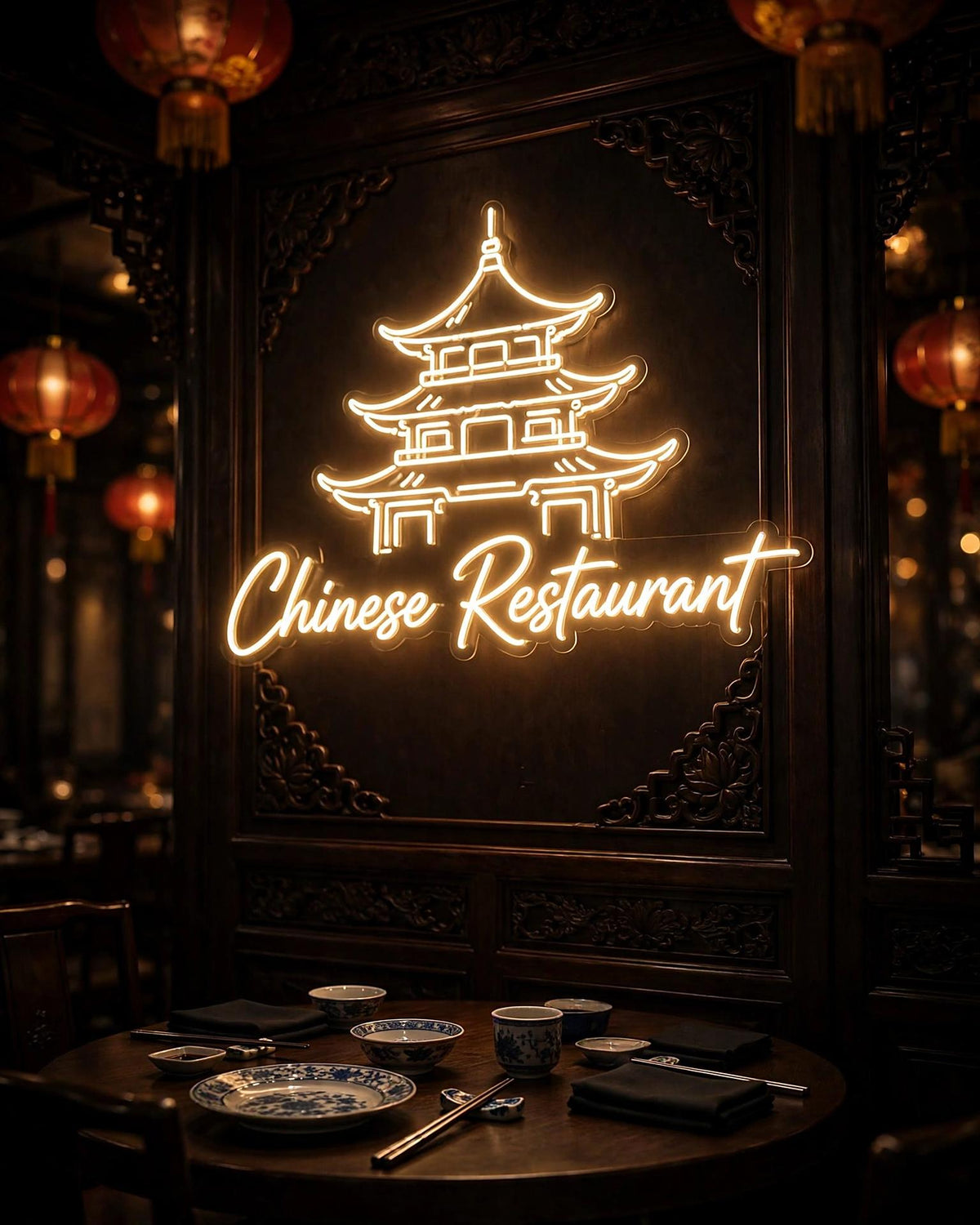 Chinese Restaurant · LED Neon — Warmweiß