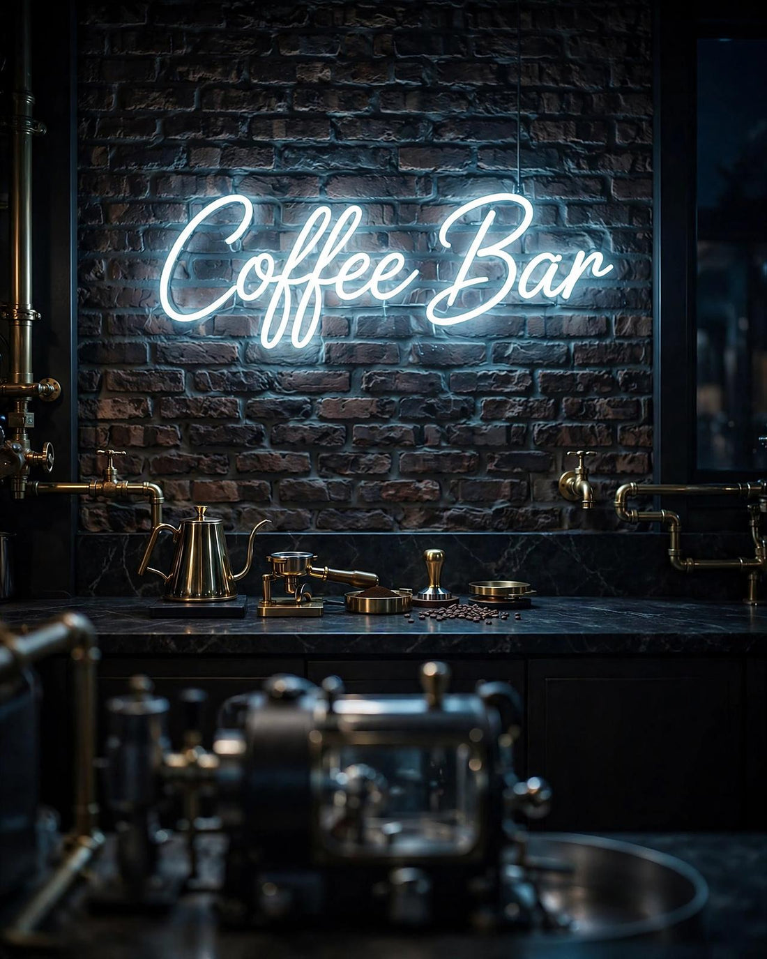 Coffee Bar · LED Neon — Weiß