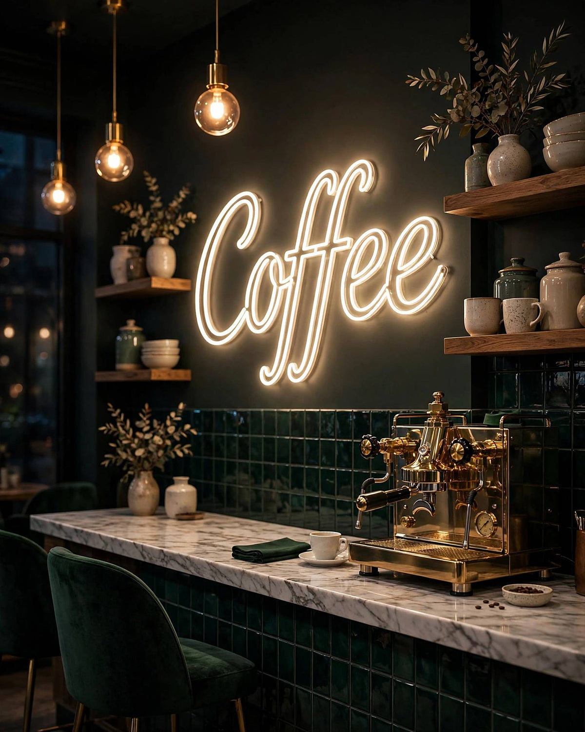 Coffee · LED Neon — Warmweiß