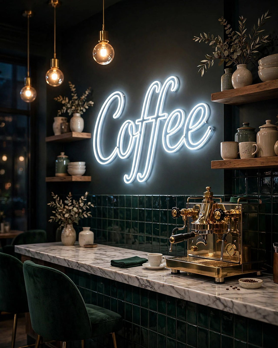 Coffee · LED Neon — Weiß