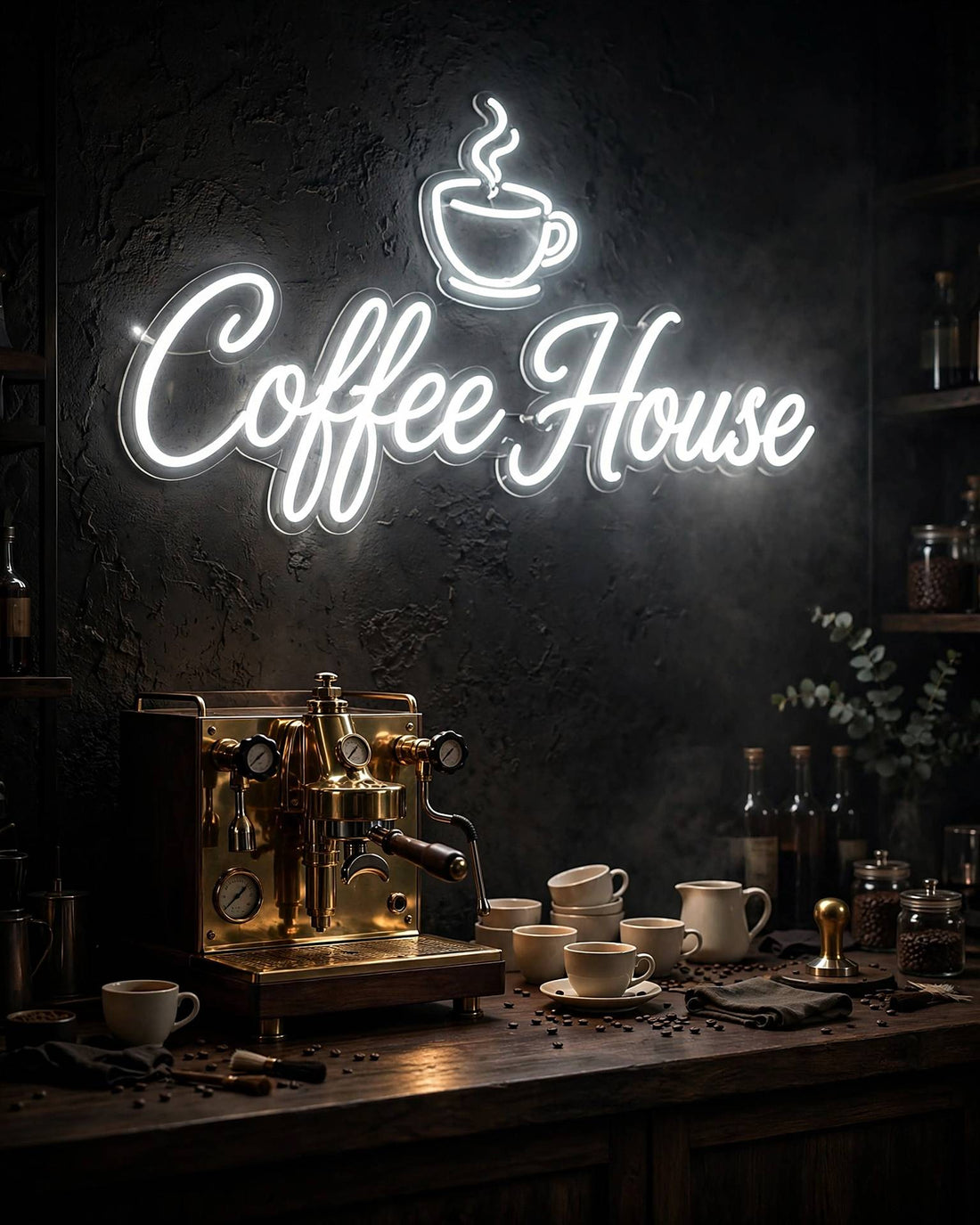 Coffee House · LED Neon — Weiß