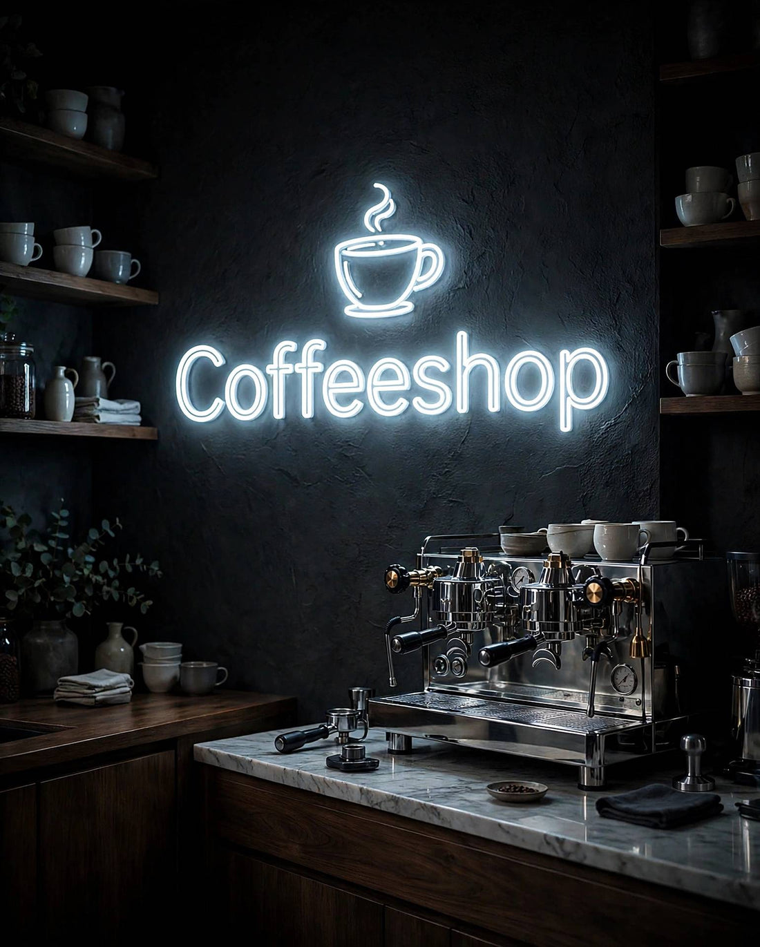 Coffeeshop · LED Neon — Weiß