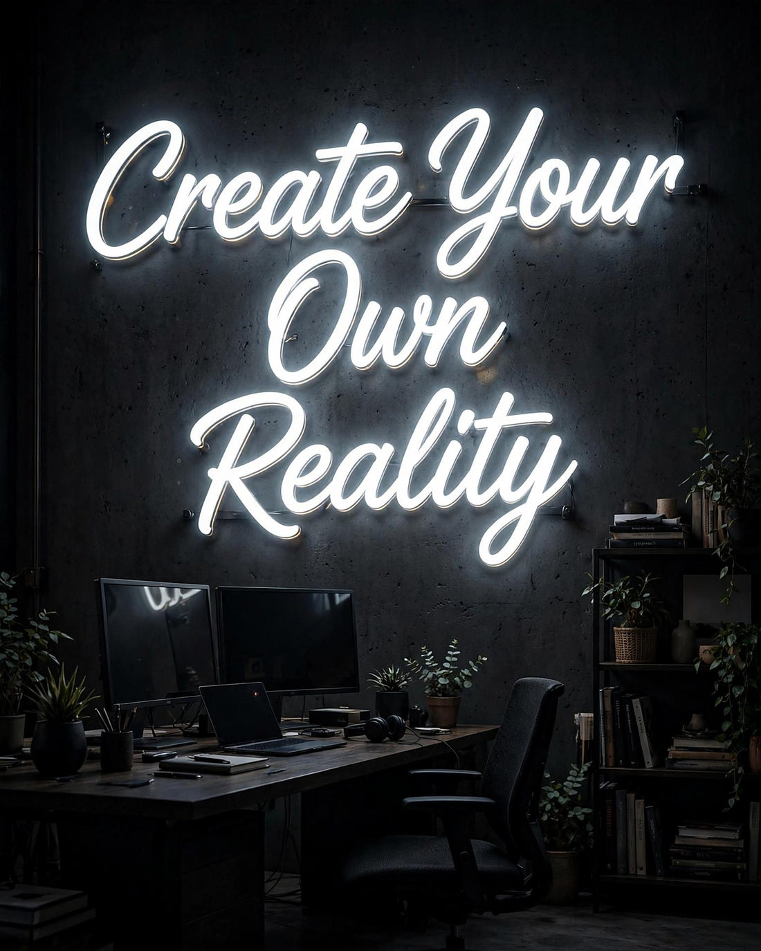 Create Your Own Reality · LED Neon — Weiß