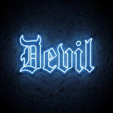 Devil · LED Neon — Blau