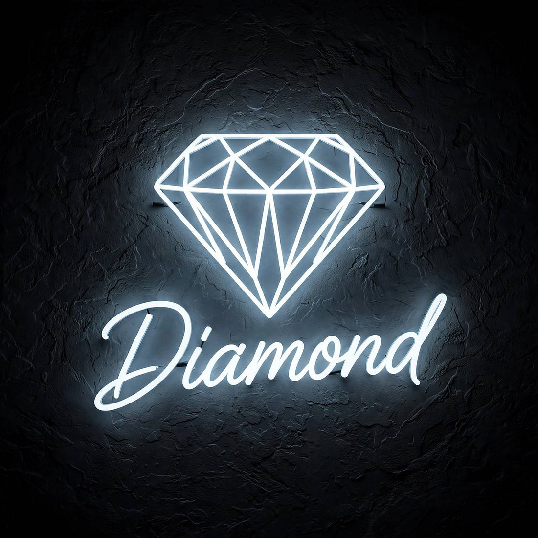 Diamond · LED Neon — Weiß