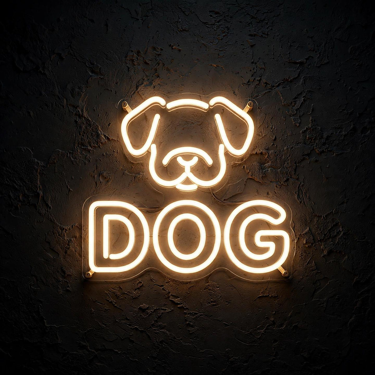 Dog · LED Neon — Warmweiß