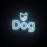 Dog · LED Neon — Weiß