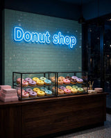 Donut shop · LED Neon — Blau