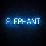 Elephant · LED Neon — Blau