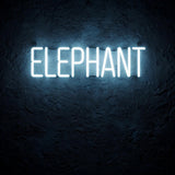 Elephant · LED Neon — Weiß