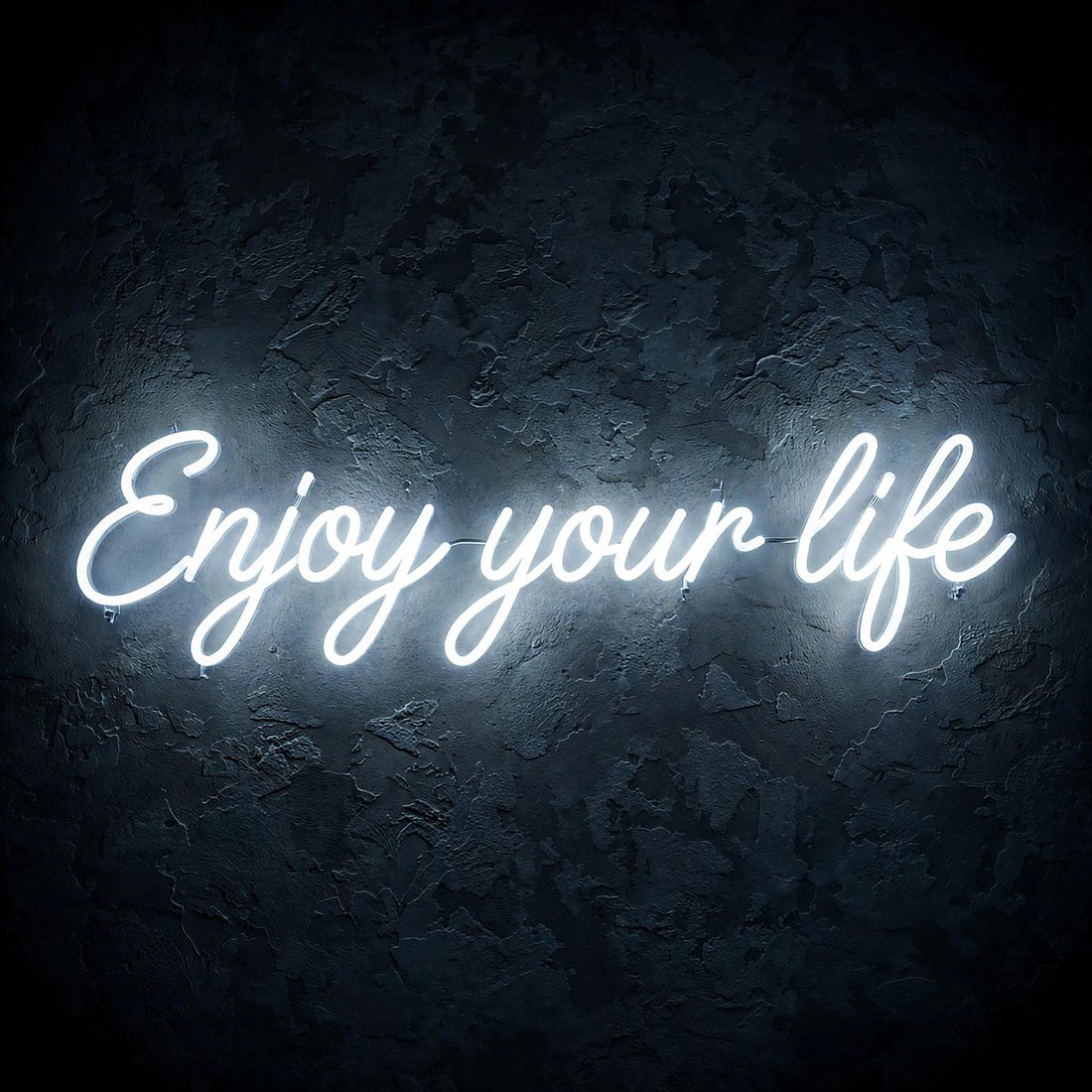 Enjoy your life · LED Neon — Weiß