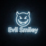 Evil Smiley · LED Neon — Weiß