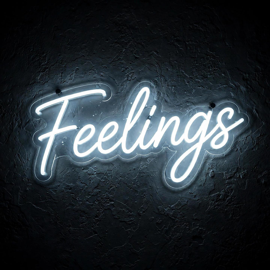 Feelings · LED Neon — Weiß