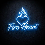 Fire Heart · LED Neon — Blau