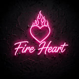 Fire Heart · LED Neon — Pink