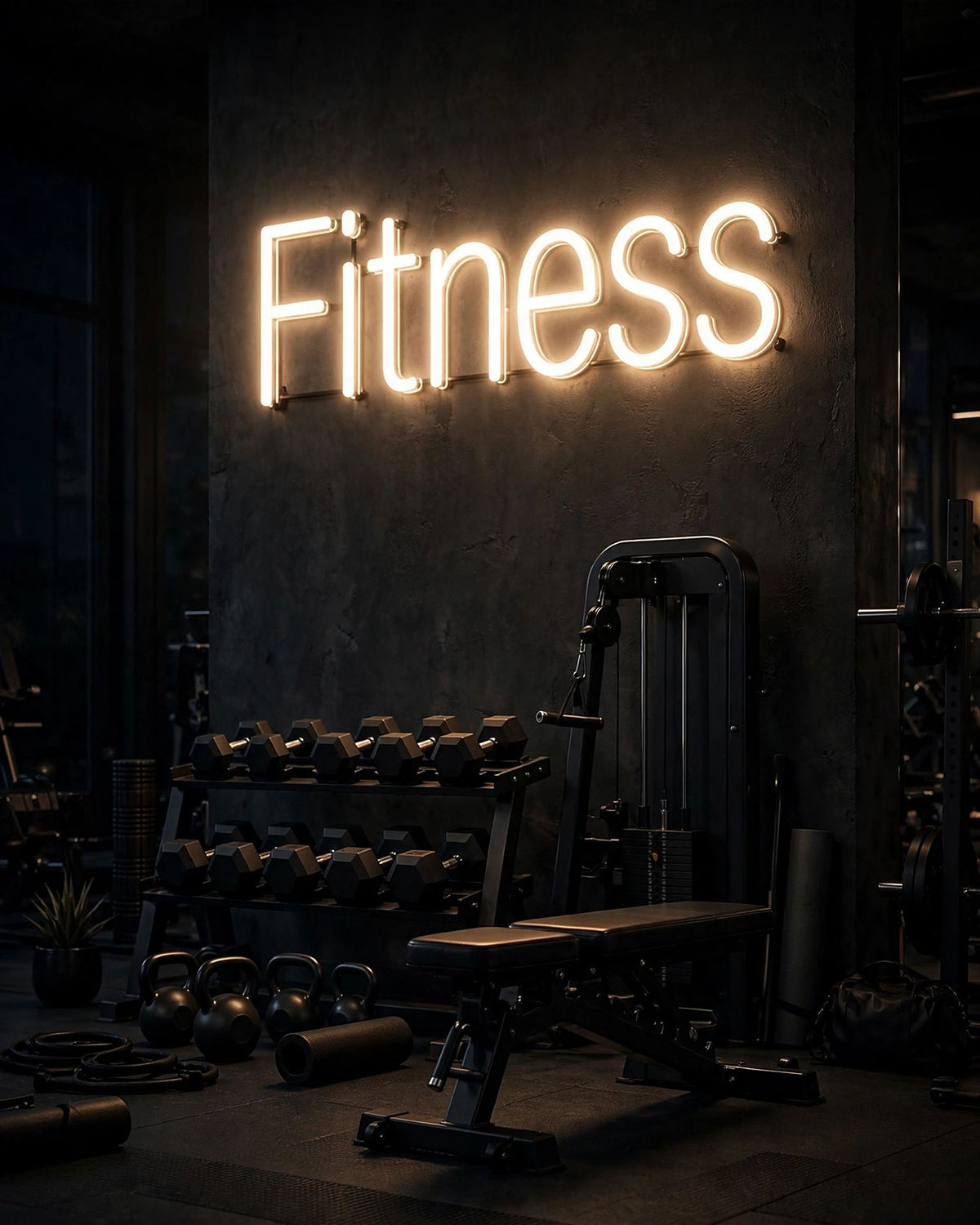 Fitness · LED Neon — Warmweiß