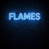 Flames · LED Neon — Blau