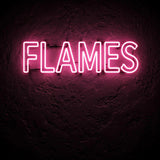 Flames · LED Neon — Pink