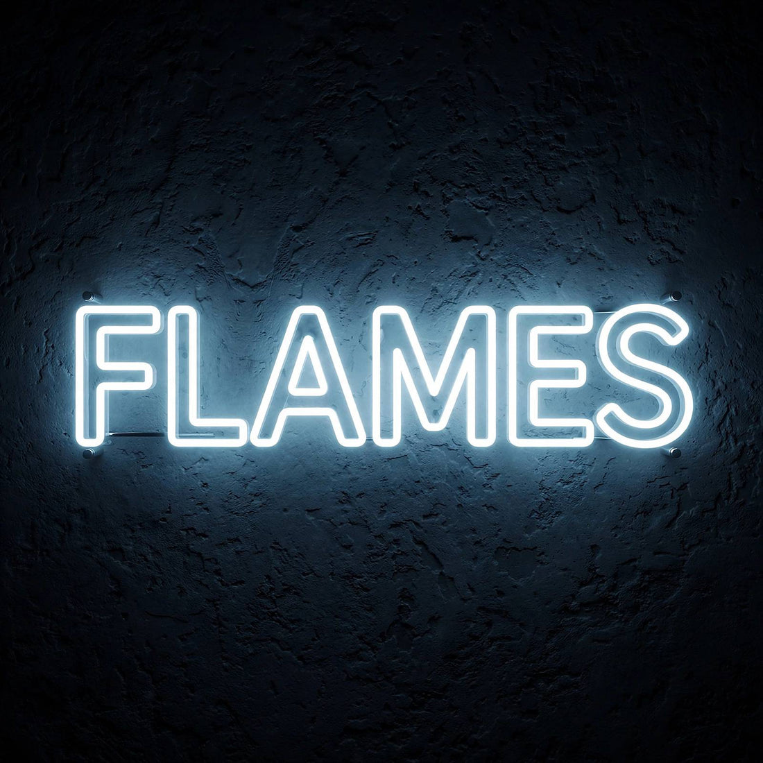 Flames · LED Neon — Weiß