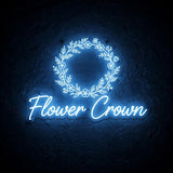 Flower Crown · LED Neon — Blau