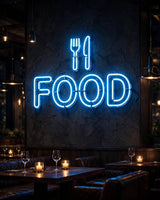 Food · LED Neon — Blau