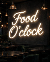 Food O’clock · LED Neon — Warmweiß