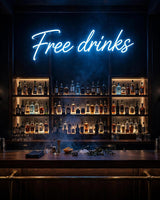 Free drinks · LED Neon — Blau