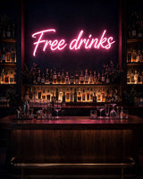 Free drinks · LED Neon — Pink