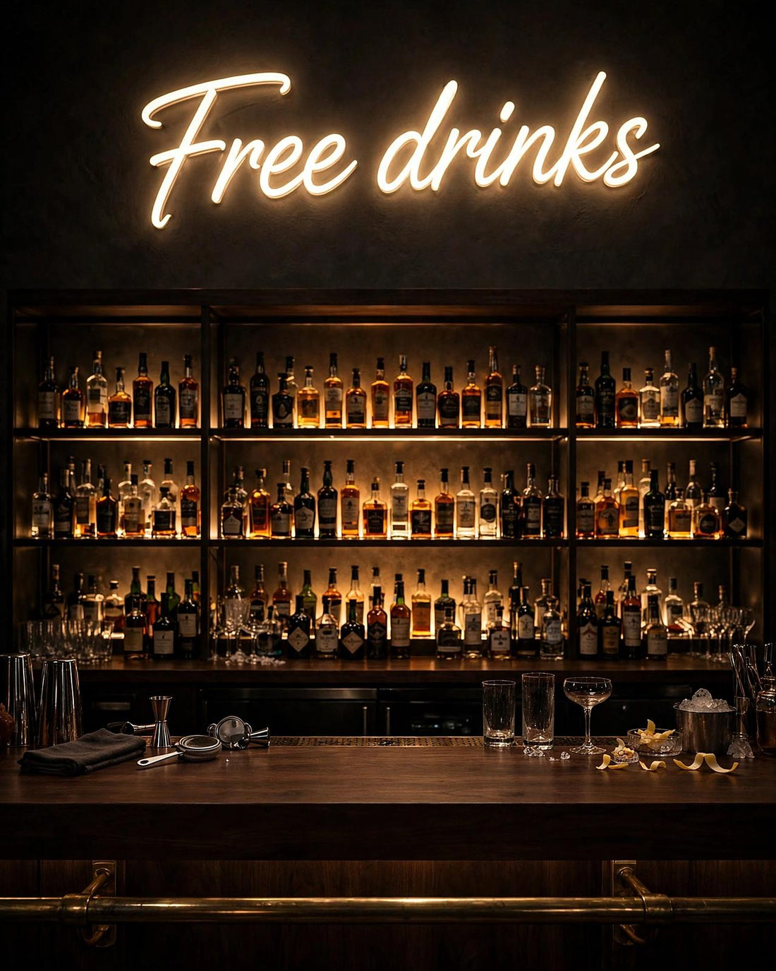 Free drinks · LED Neon