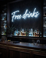 Free drinks · LED Neon — Weiß