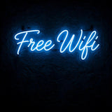 Free Wifi · LED Neon — Blau