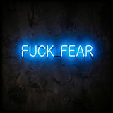FUCK FEAR · LED Neon — Blau