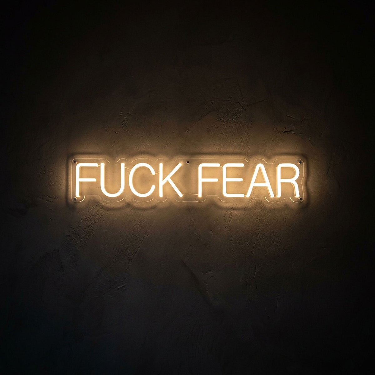 FUCK FEAR · LED Neon — Warmweiß