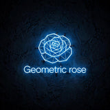 Geometric rose · LED Neon — Blau