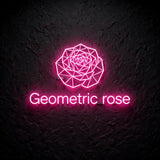 Geometric rose · LED Neon — Pink