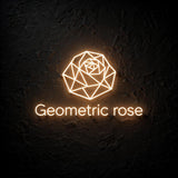 Geometric rose · LED Neon — Warmweiß
