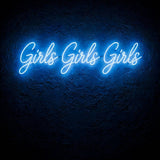 Girls Girls Girls · LED Neon — Blau