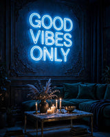 Good Vibes Only · LED Neon — Blau