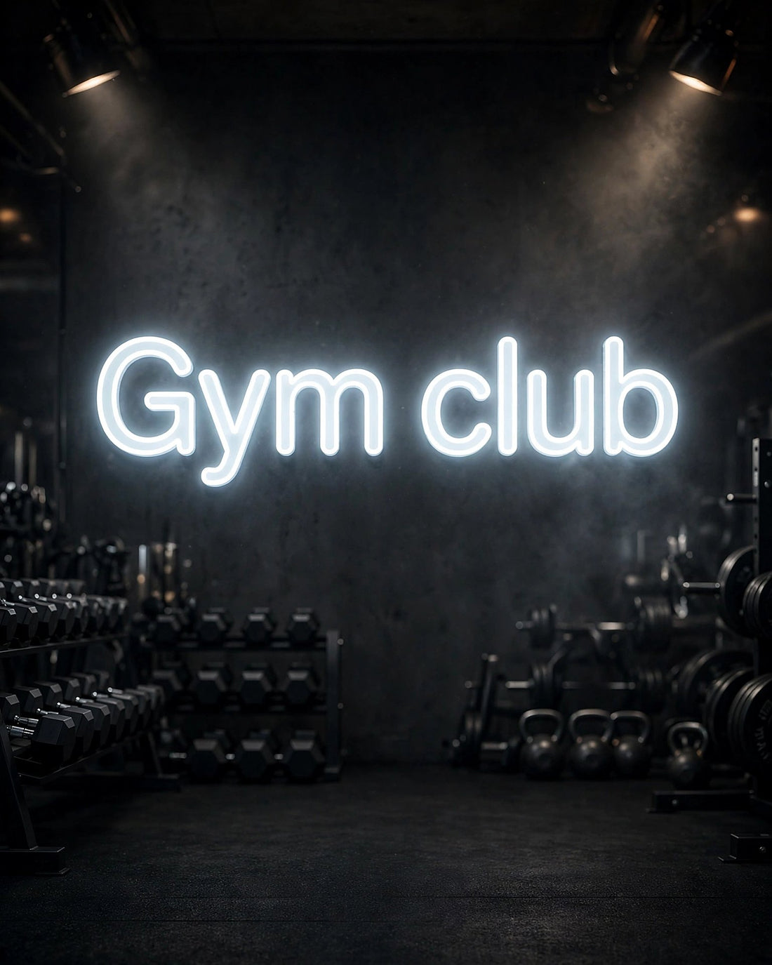Gym club · LED Neon — Weiß