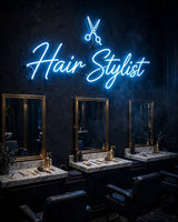 Hair Stylist · LED Neon — Blau