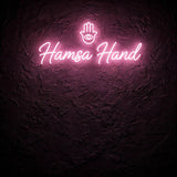 Hamsa Hand · LED Neon — Pink