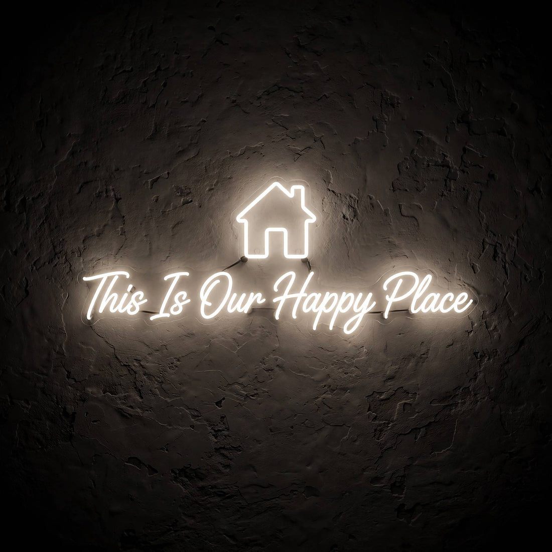 This Is Our Happy Place · LED Neon — Weiß