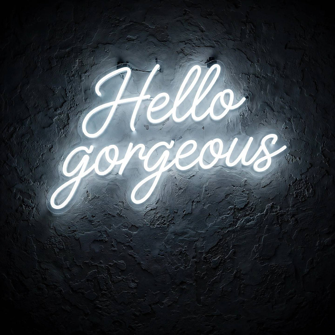 Hello gorgeous · LED Neon — Weiß