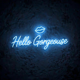 Hello Gorgeouse · LED Neon — Blau
