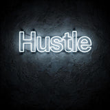 Hustle · LED Neon — Weiß