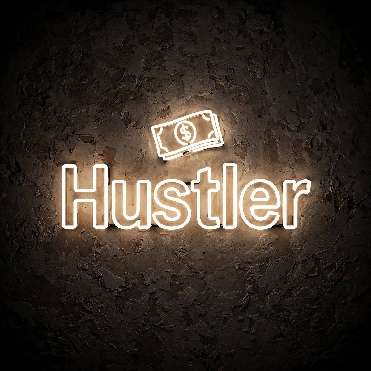 Hustler · LED Neon — Warmweiß