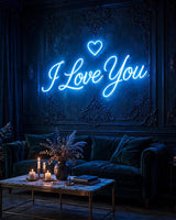I Love You · LED Neon — Blau