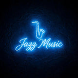 Jazz Music · LED Neon — Blau