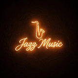 Jazz Music · LED Neon — Warmweiß